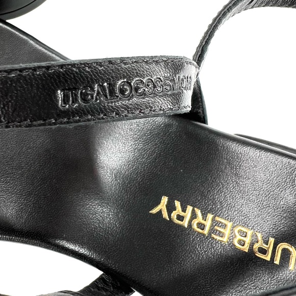 BURBERRY Emily TB Logo Slingback Thong Monogram Leather Sandal EU 36 - US 6 - Picture 9 of 14